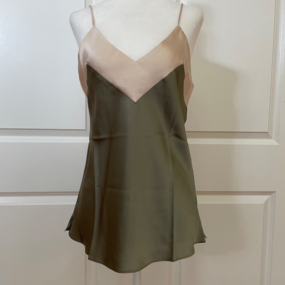 Two-tone silk-satin camisole from Ginia - Picture 1 of 9